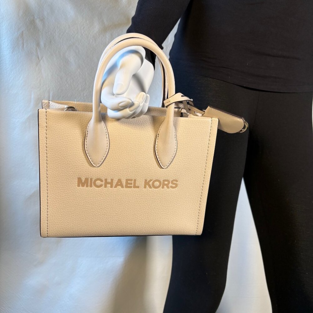 MICHAEL KORS MIRELLA SHOPPER TOTE - WHITE